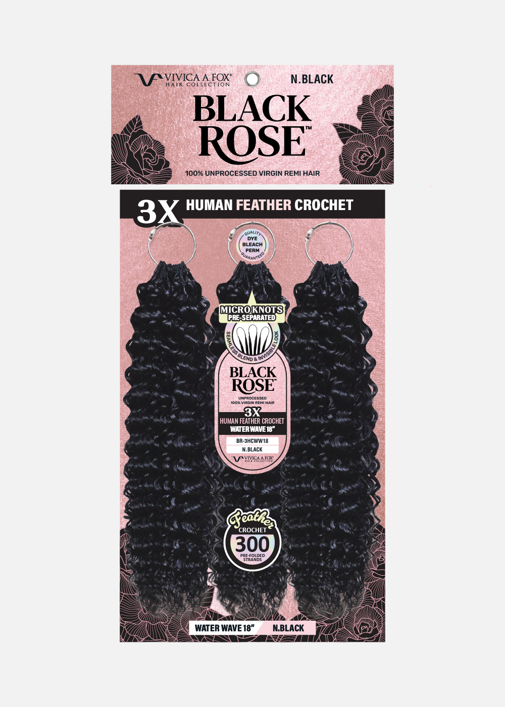 BLACK ROSE HH Crochet 3X- Water Wave