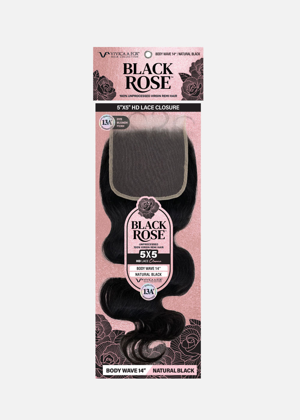 BLACK ROSE 5X5 HD Lace Closure- Body Wave