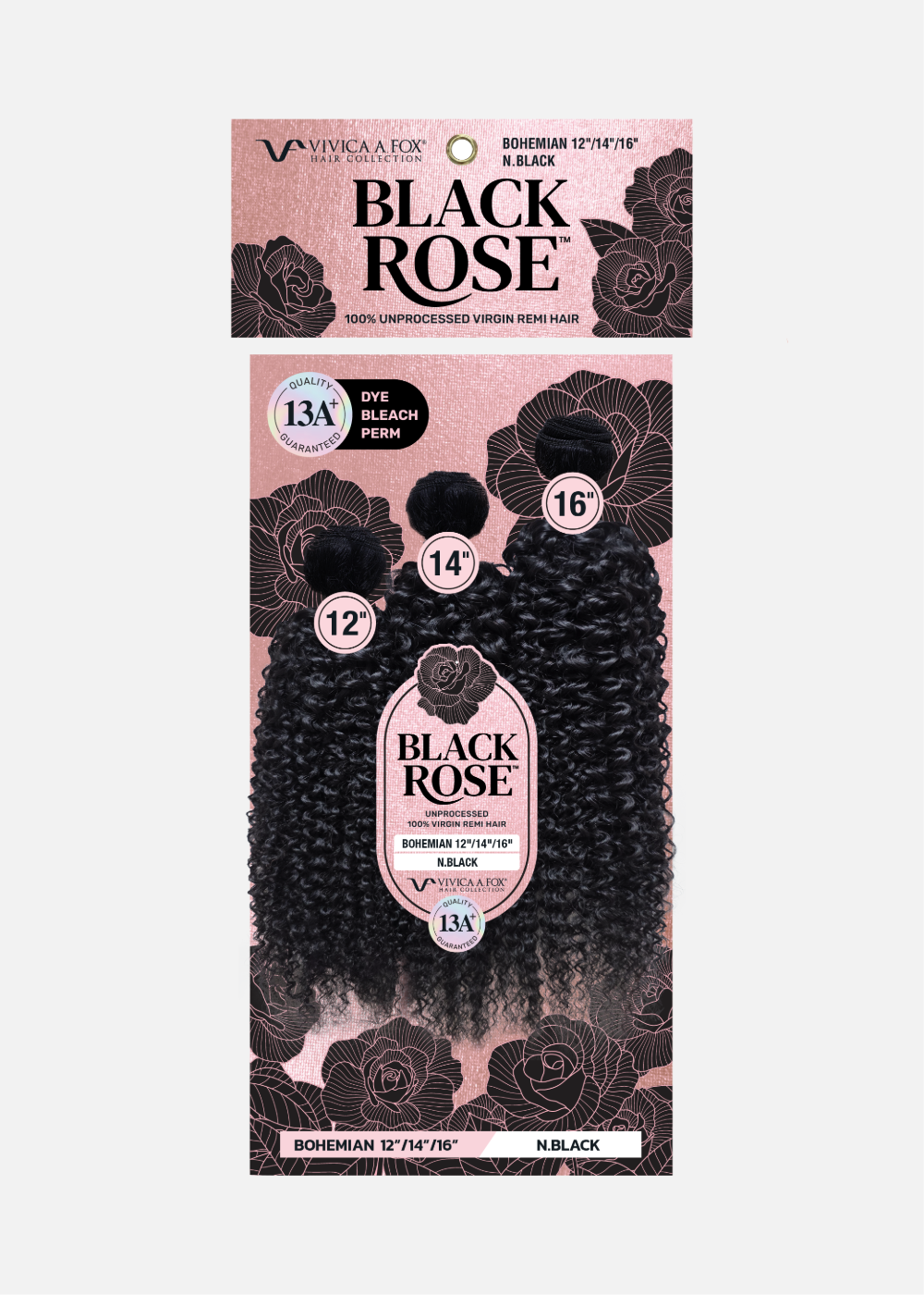 BLACK ROSE 3pcs- Bohemian Curl
