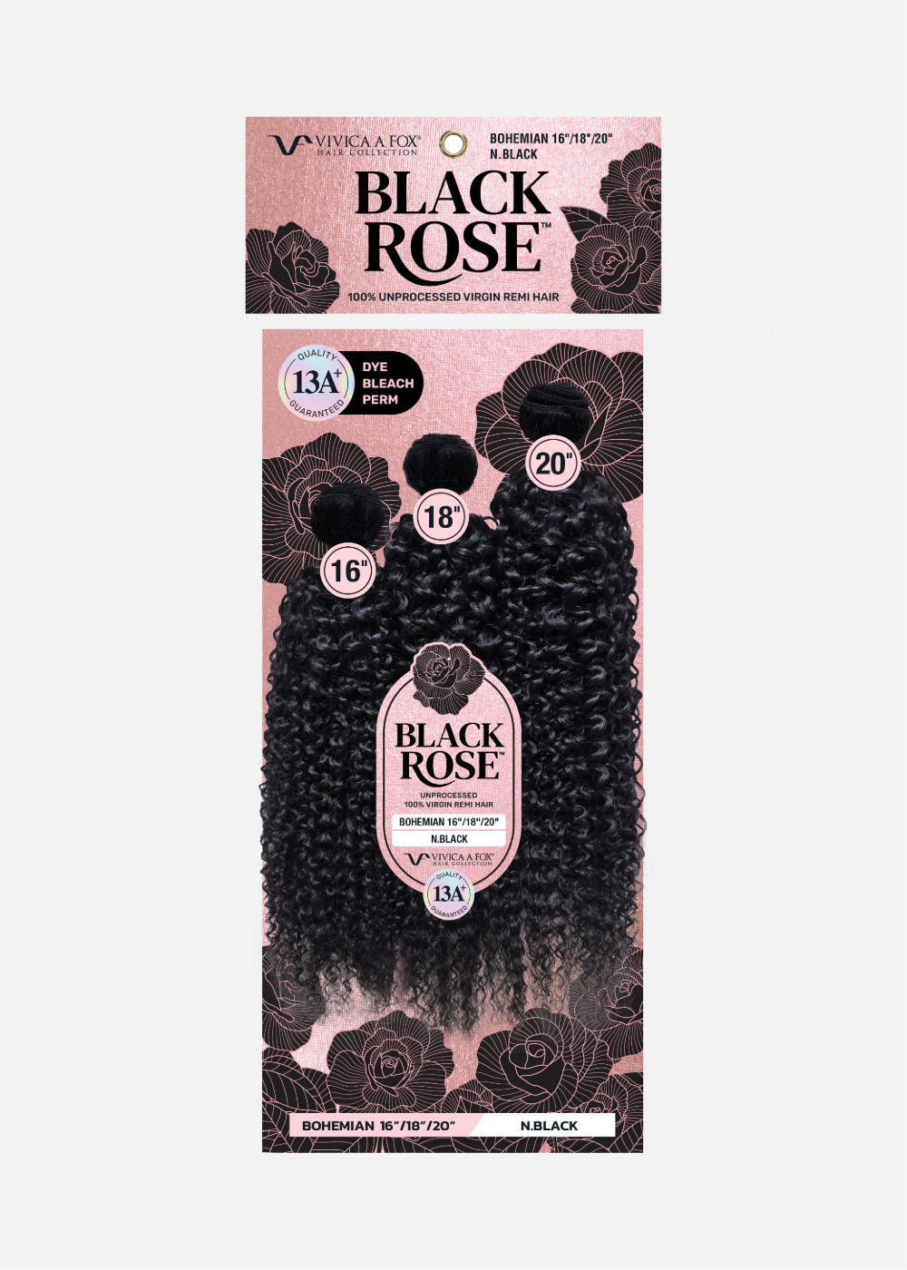 BLACK ROSE 3pcs- Bohemian Curl