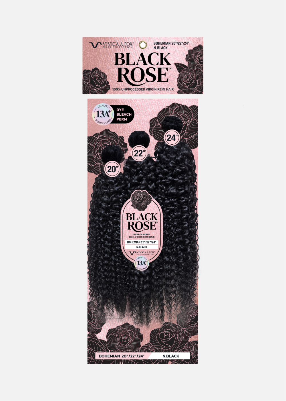 BLACK ROSE 3pcs- Bohemian Curl