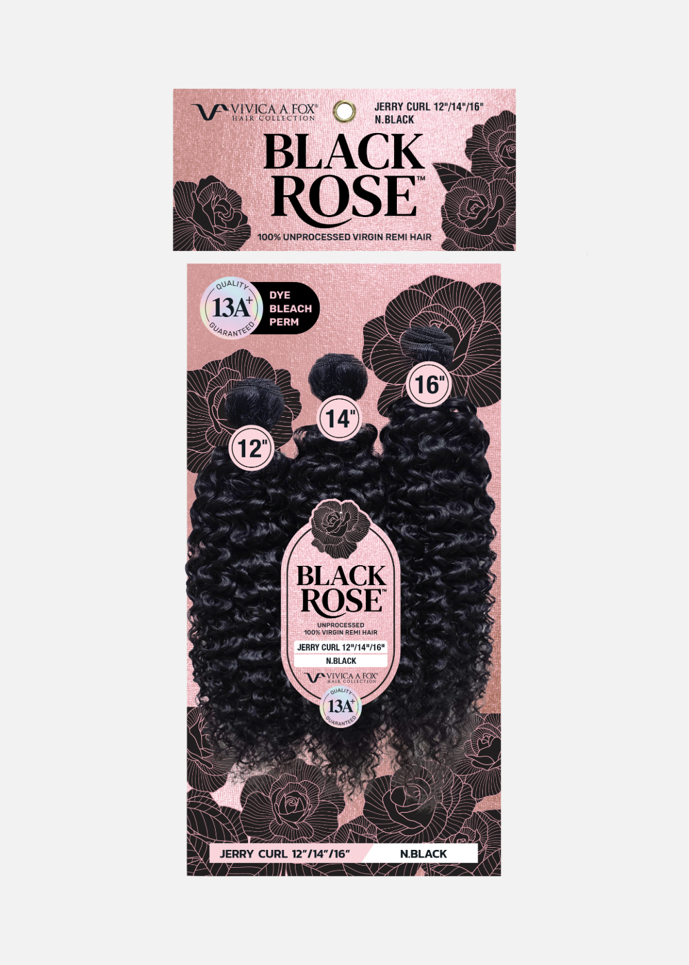 BLACK ROSE 3pcs- Jerry Curl