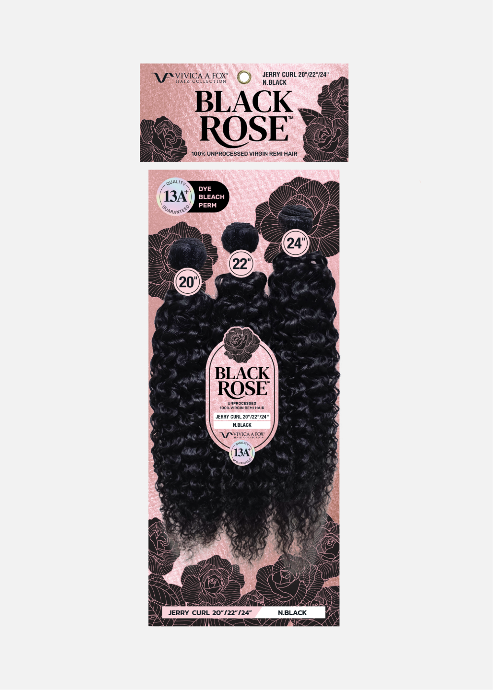 BLACK ROSE 3pcs- Jerry Curl