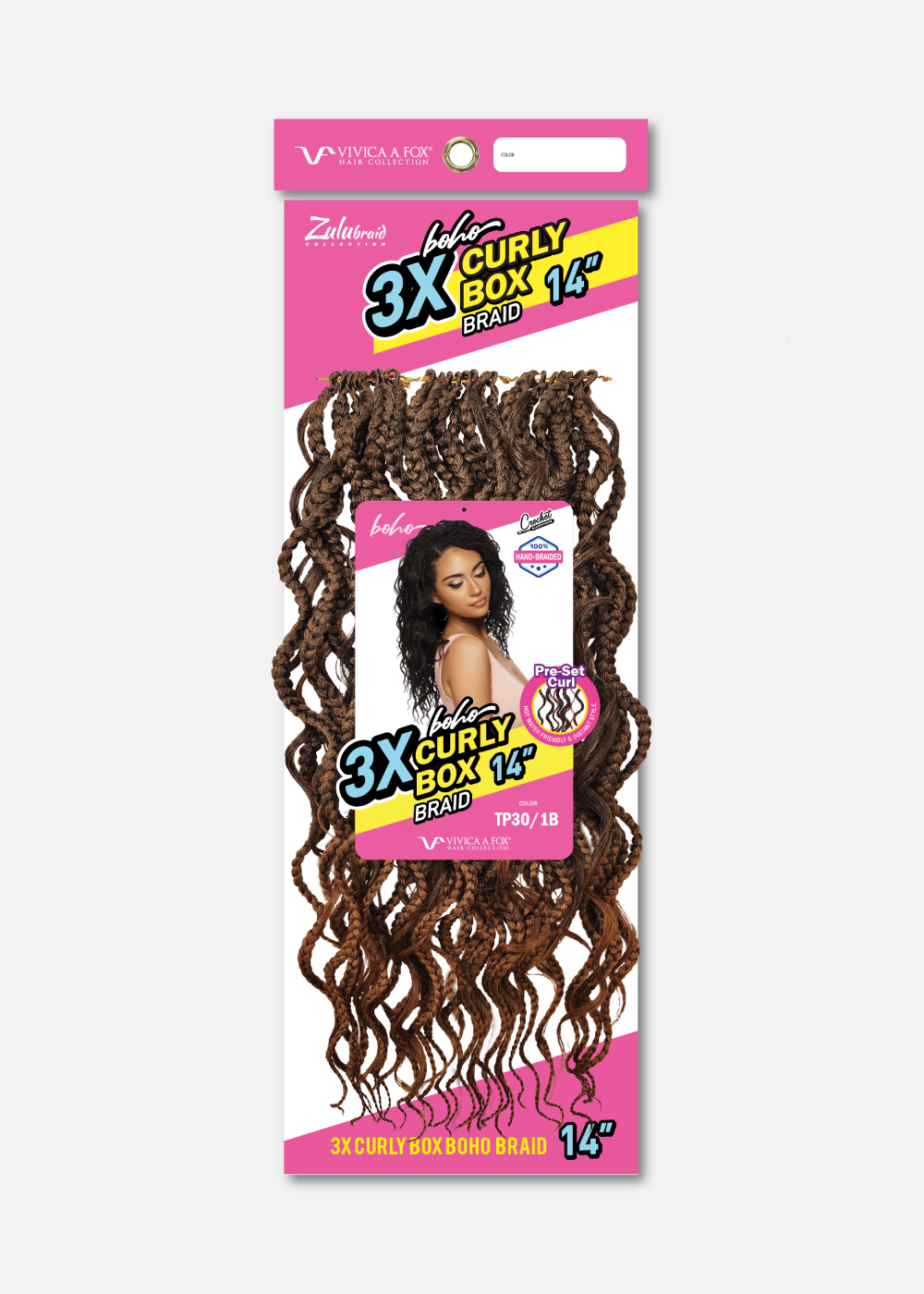 3X CURLY BOHO BOX BRAID 14”
