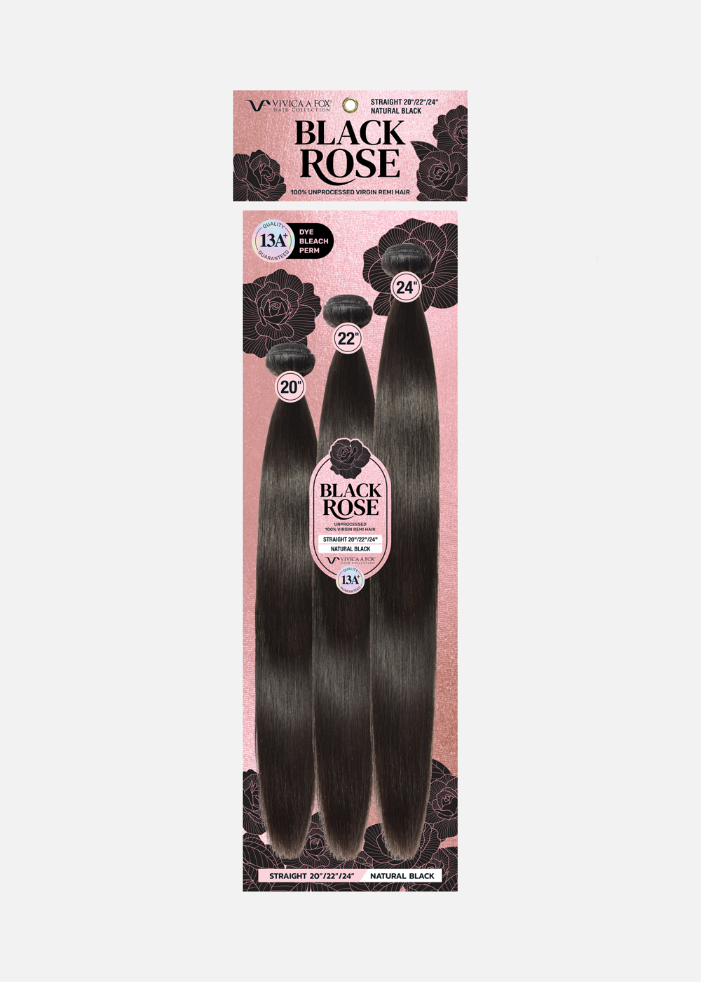 BLACK ROSE 3pcs- Straight