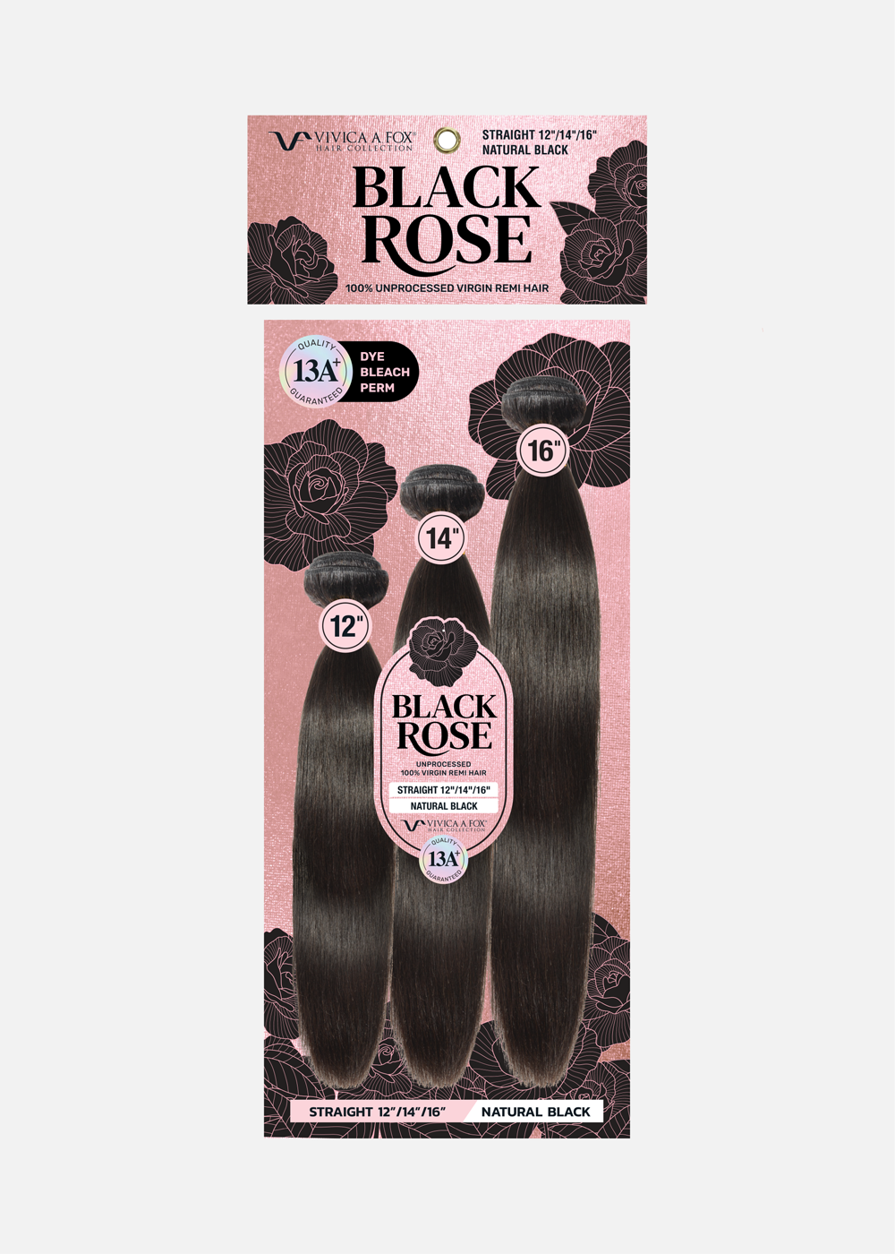 BLACK ROSE 3pcs- Straight
