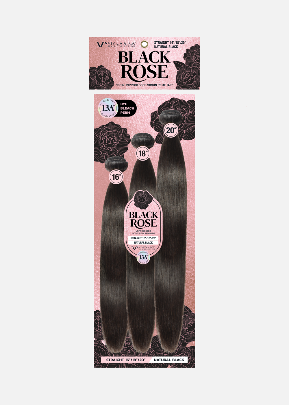 BLACK ROSE 3pcs- Straight