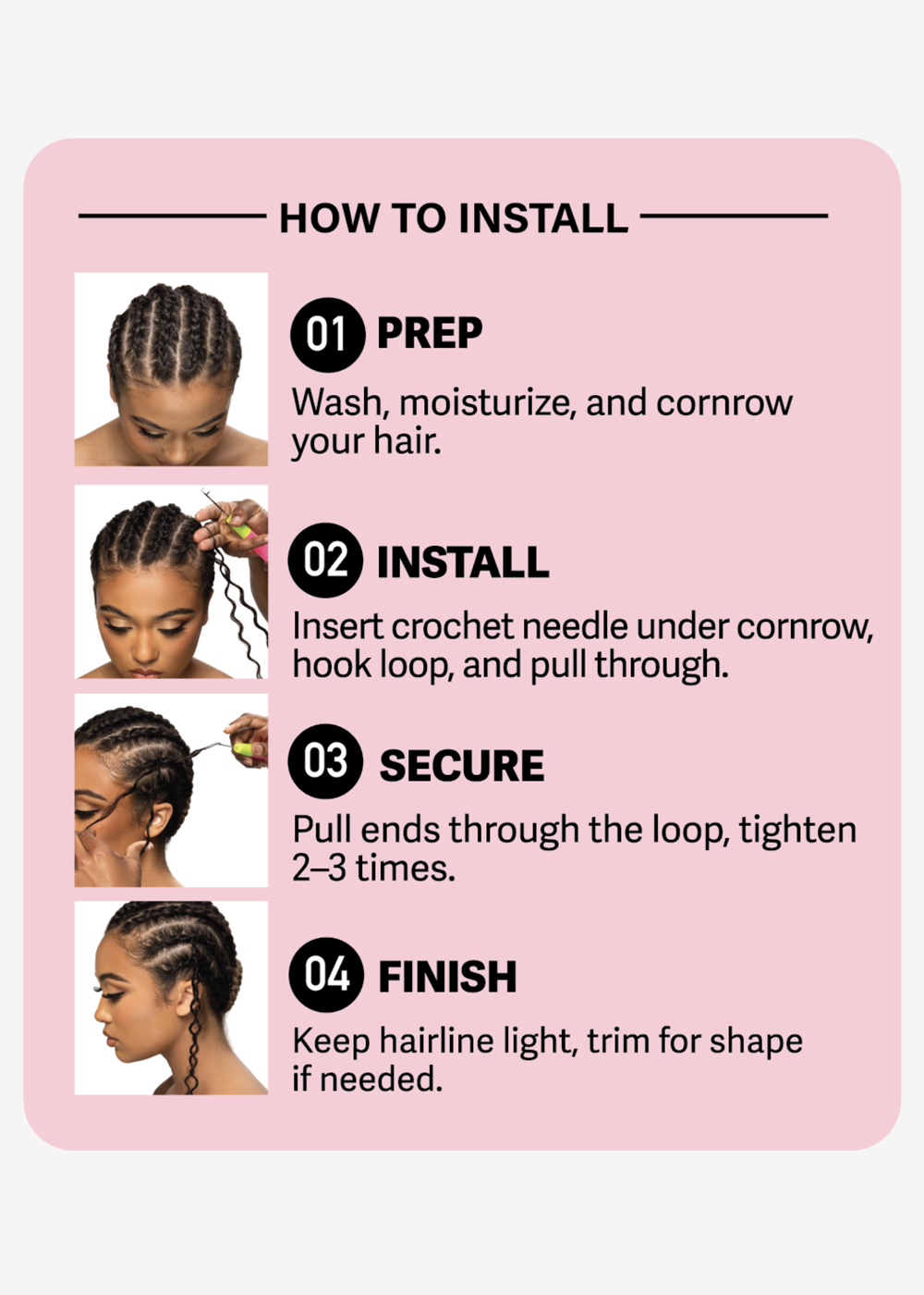 BLACK ROSE HH Crochet Extension- Afro Kinky